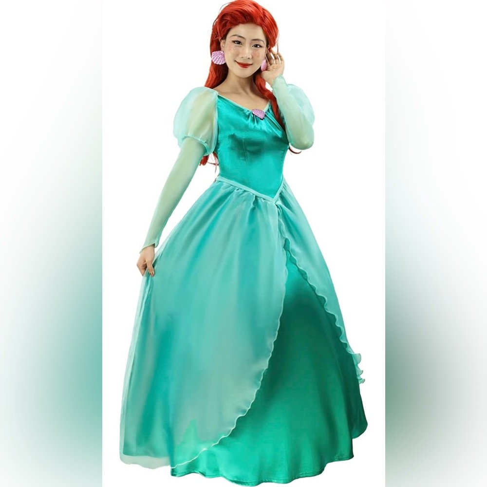 Naywig Mermaid Princess Dress Ariel Costume For Women